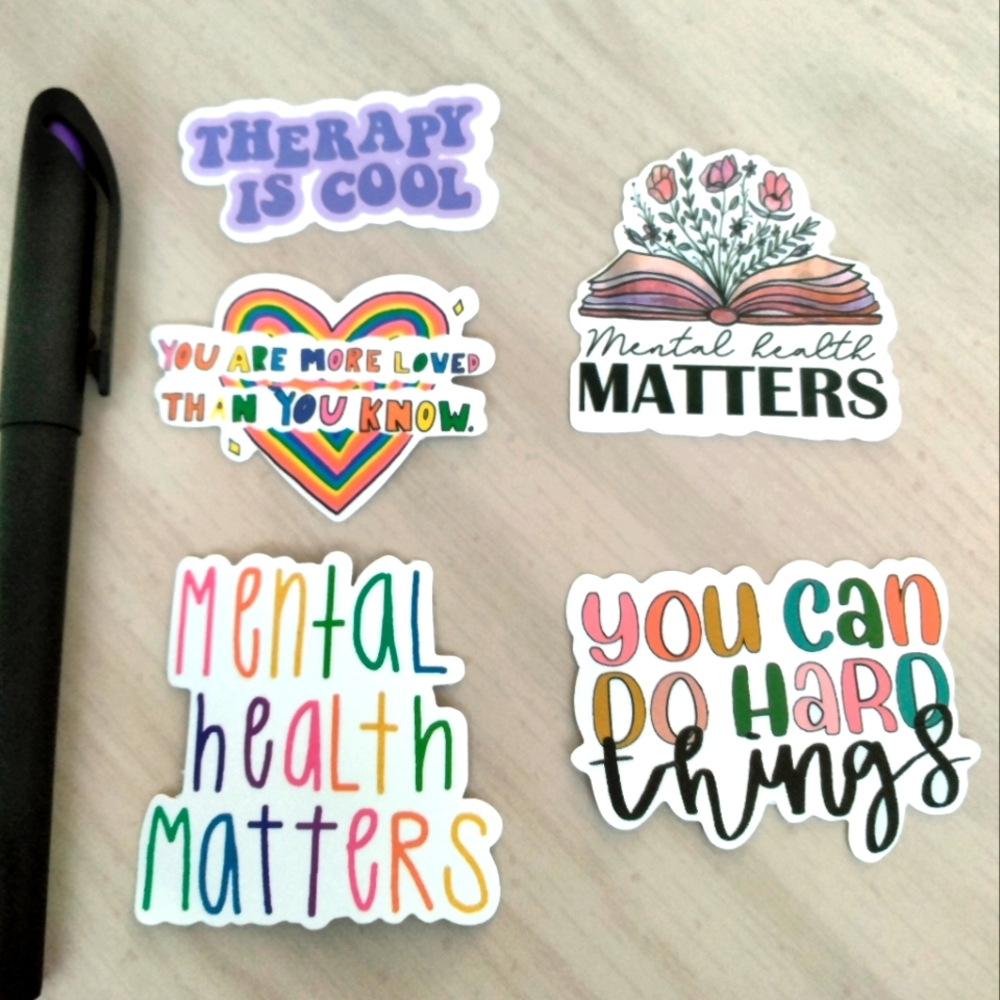 🪅Mental Health Stickers Mix 5 Pieces- Set 4🪅